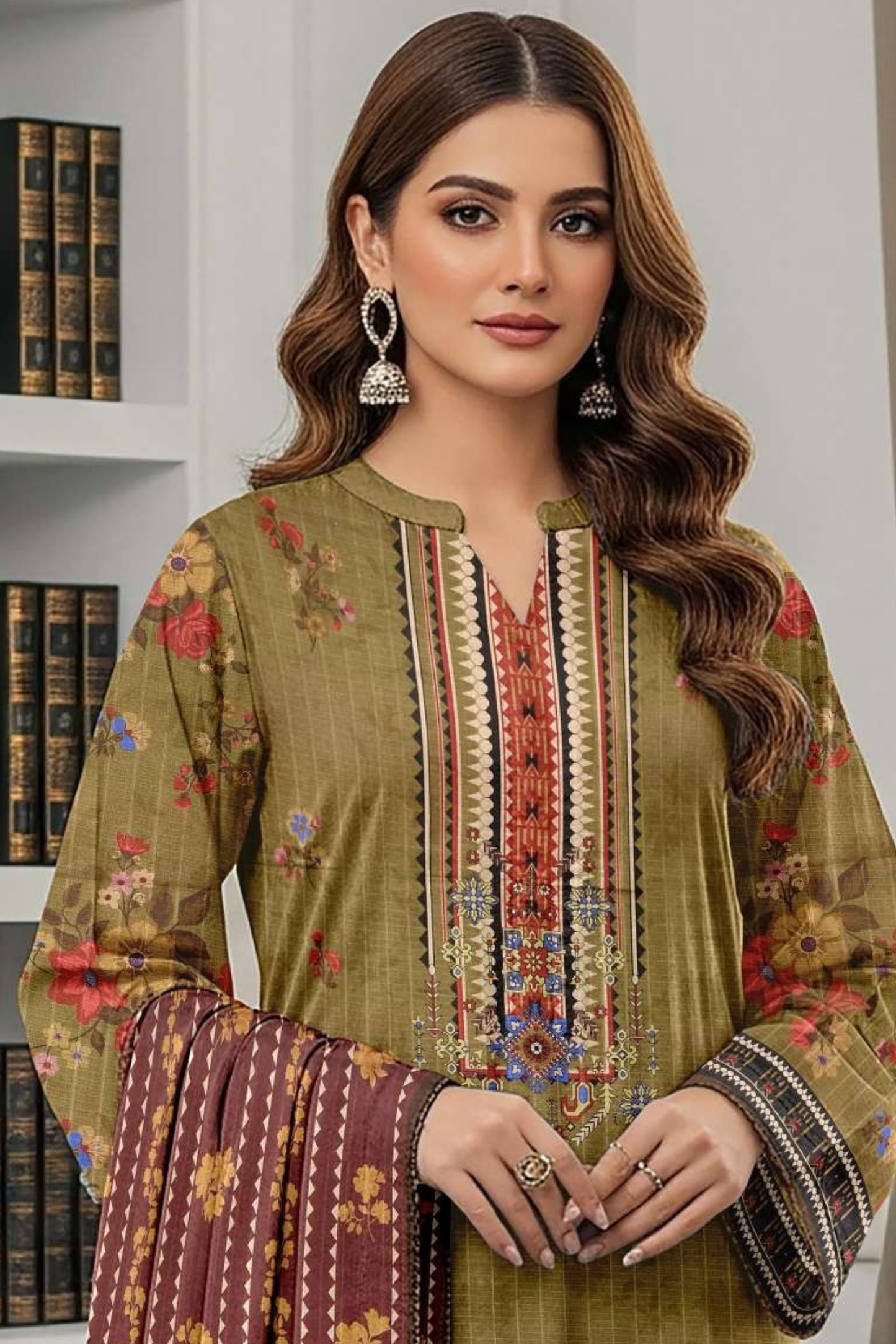 Zara Ali Printed Dobby 3PC