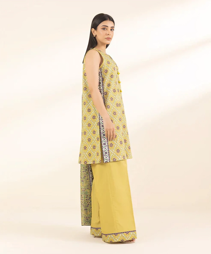 Sapphire Digital Printed Linen 3-PC