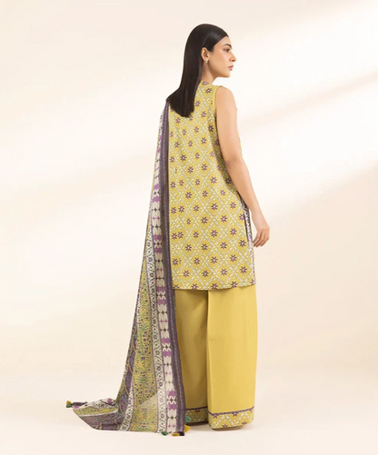 Sapphire Digital Printed Linen 3-PC