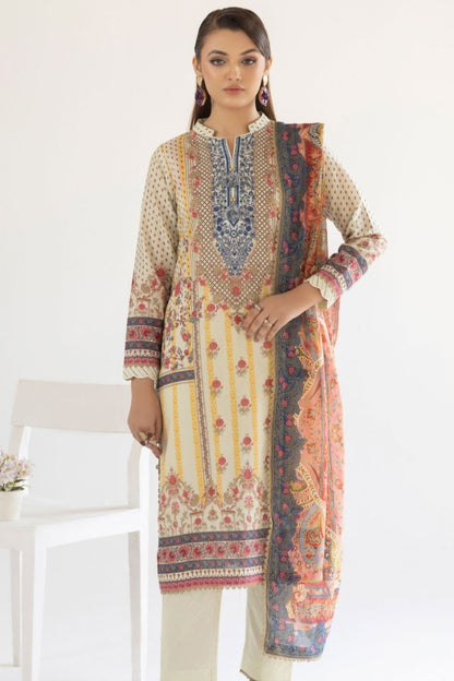 ( Bundle of 10 ) Lailama Printed Lawn 3-PC