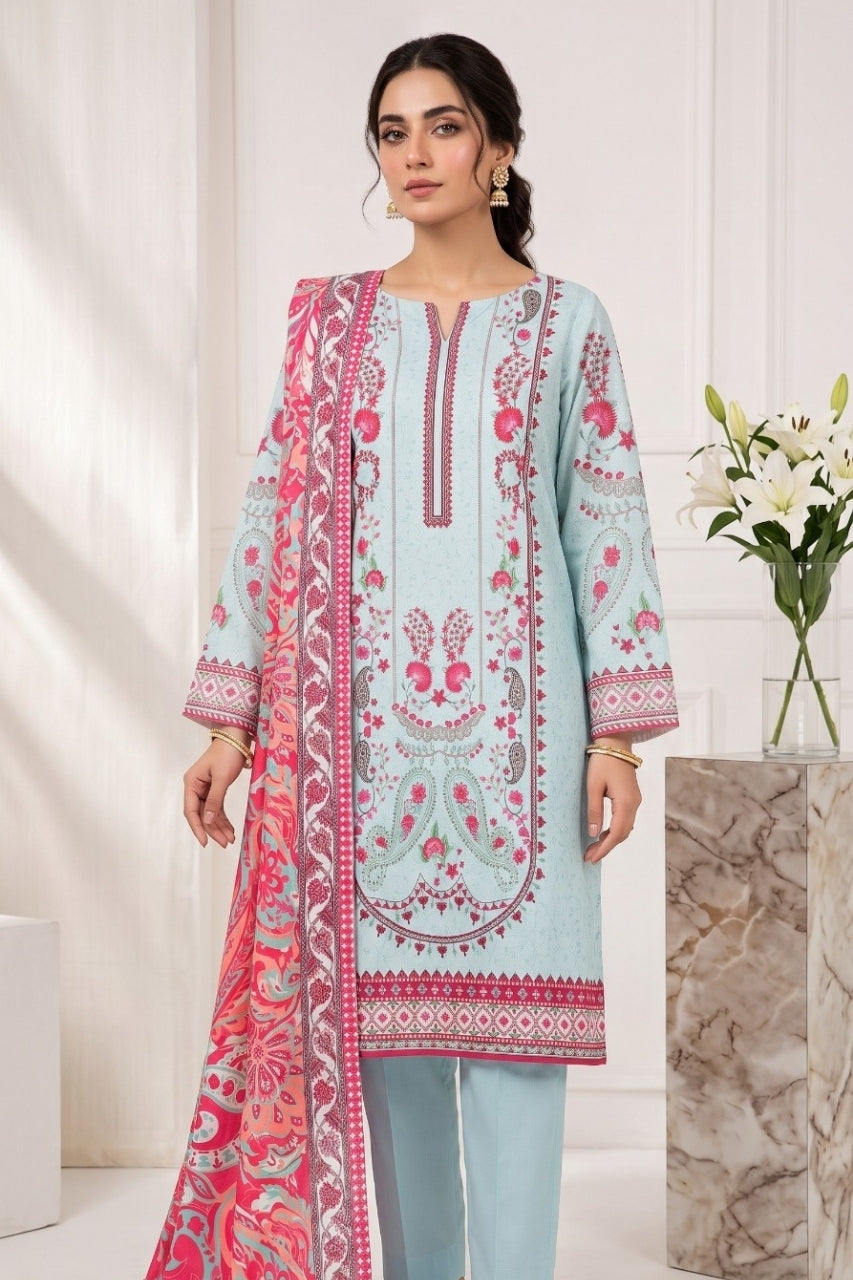Anaya Noor Digital Printed Cotry Khaddar 3PC