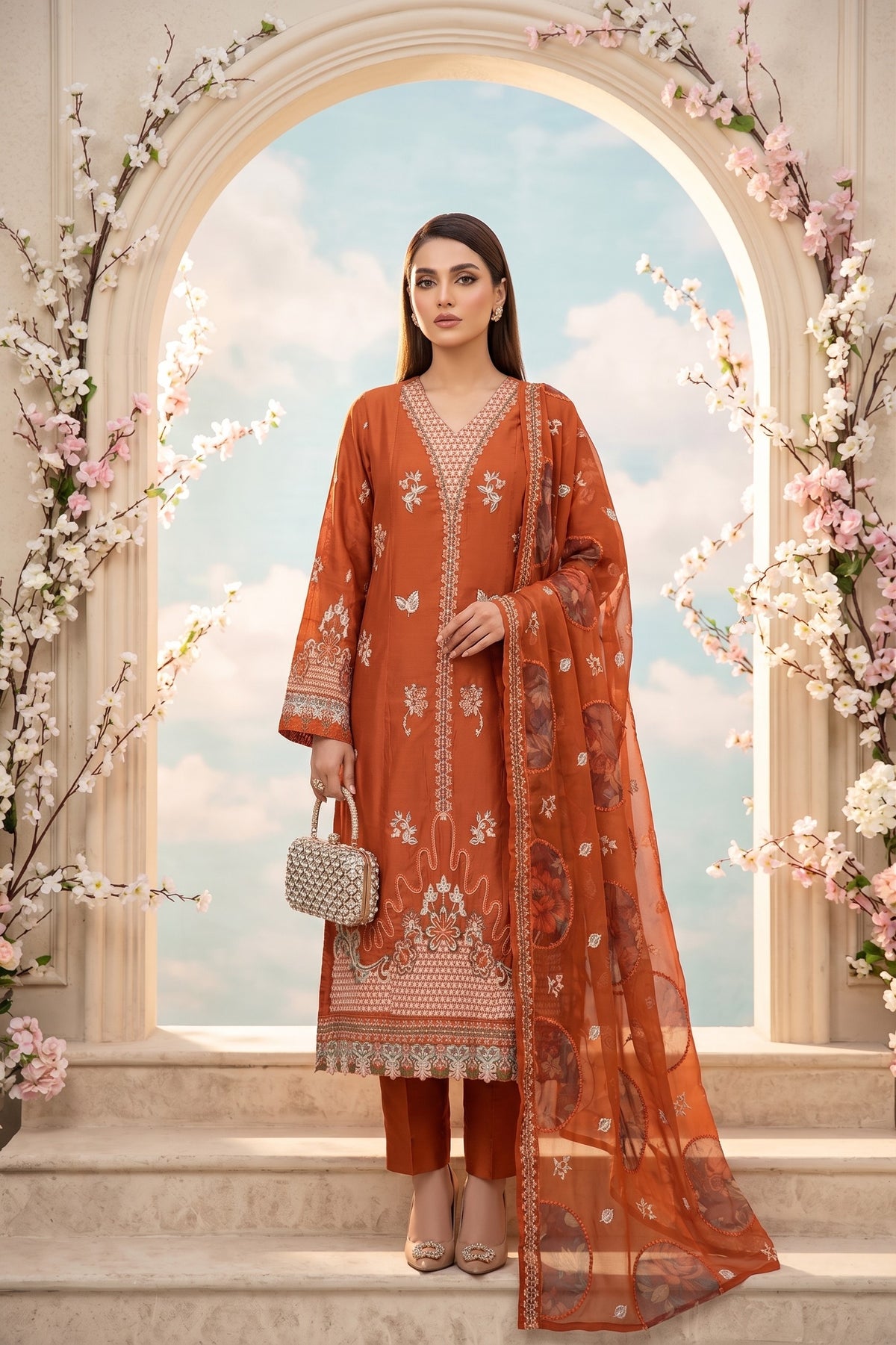 Lazer Kari By Anaya Noor Emb Viscose 3PC