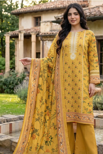 Mashaim Digital Printed Linen 3PC