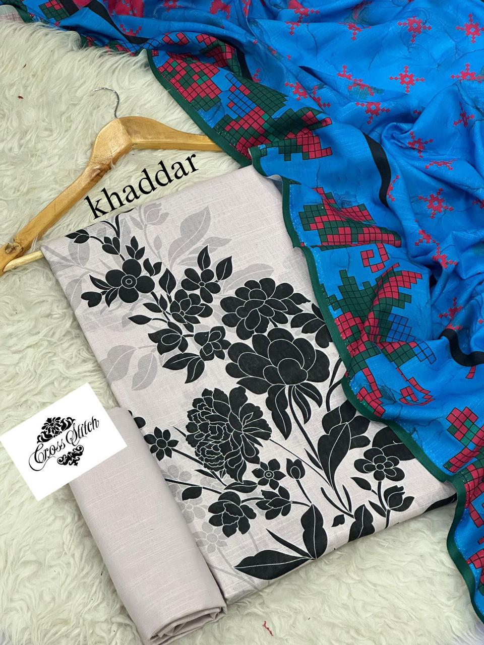 Cross Stitch Printed Khaddar 3PC
