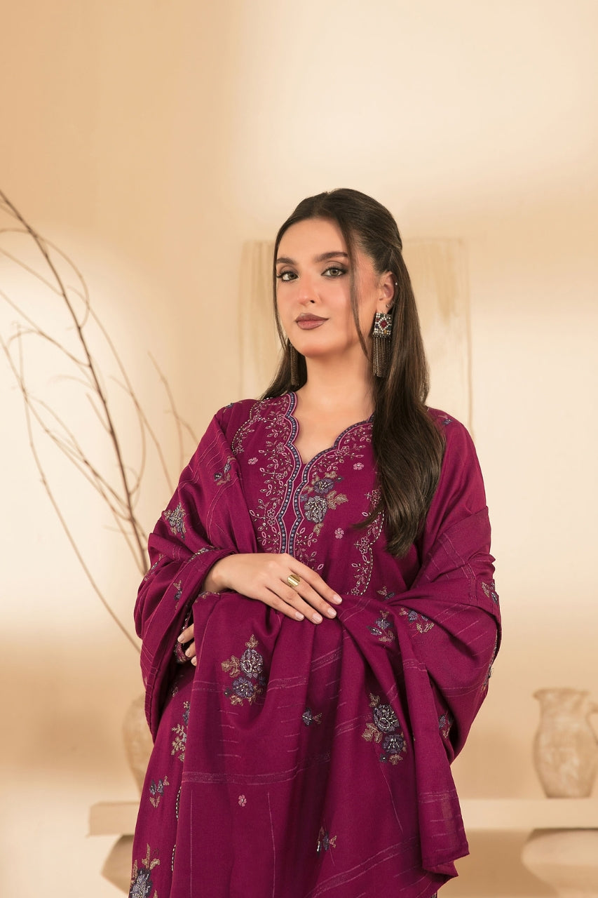 Monae By Tawakkal Luxury Embroidered Dhanak Volume 3PC