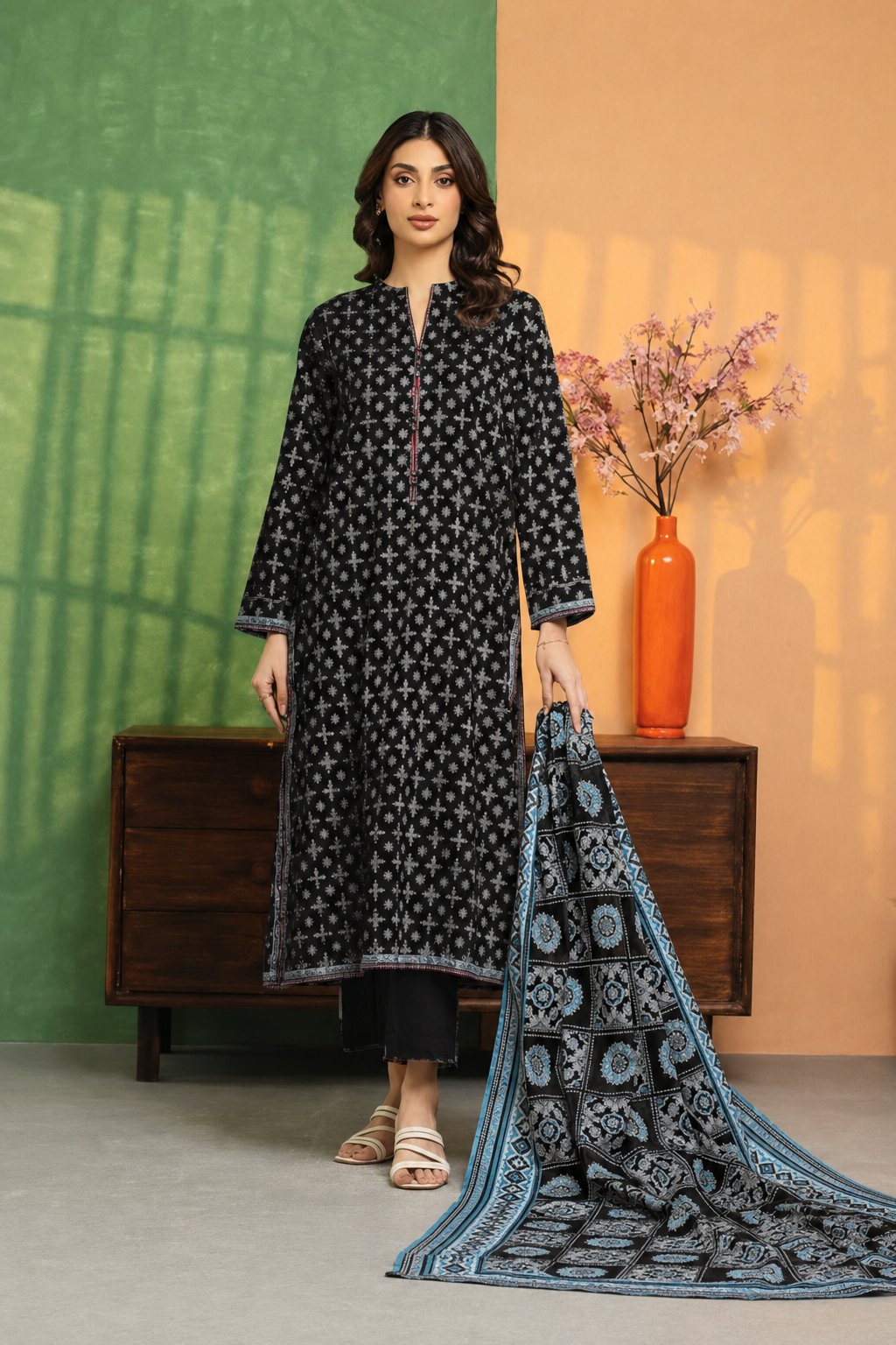 Edenrobe Digital Printed Lawn 3PC
