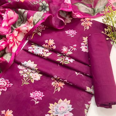 Beechtree Summer Digital Printed Lawn 3PC