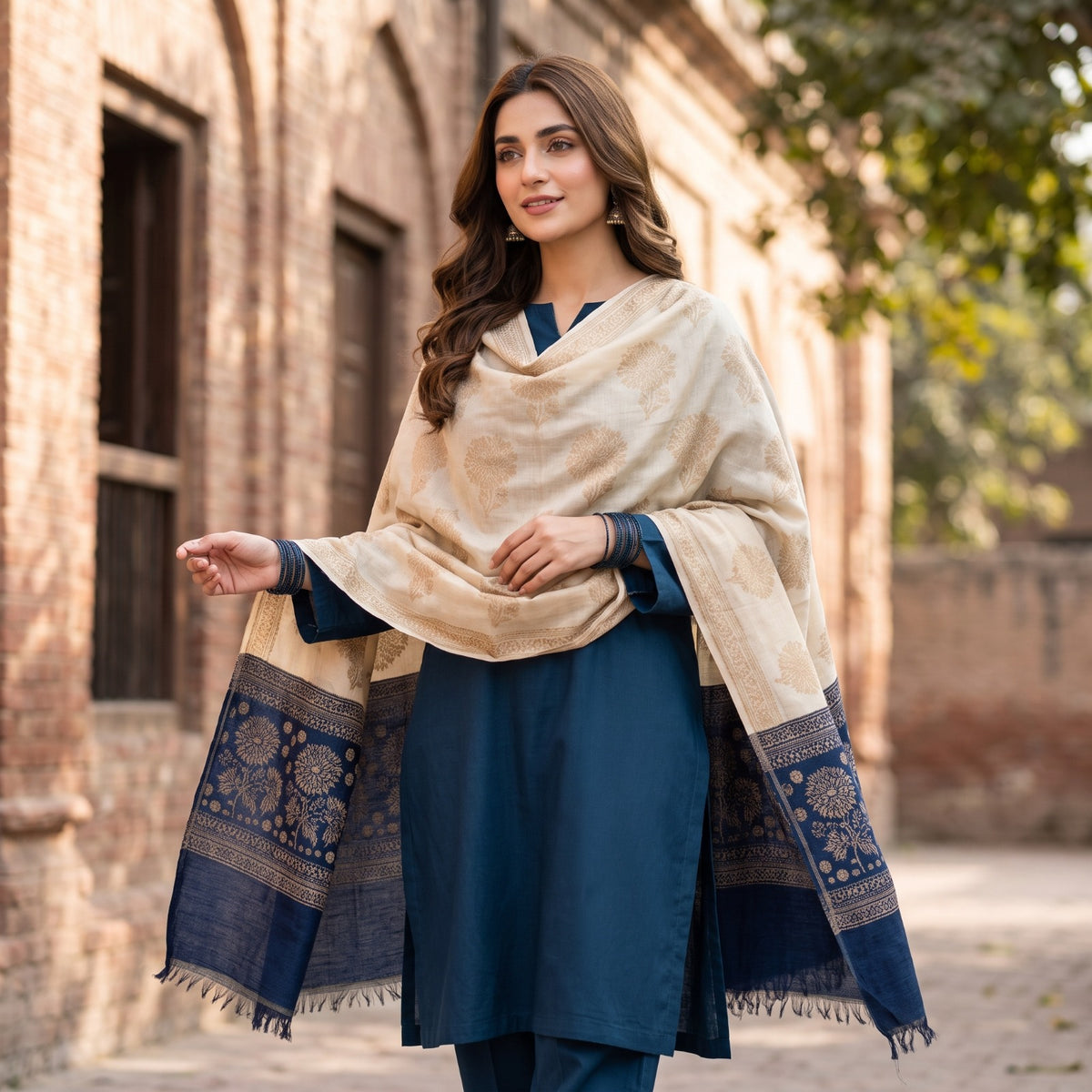 Charizma Velvet Jacaquard Shawls 1PC