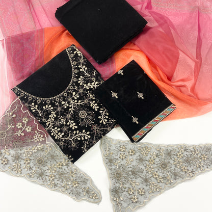 Maria B Sweet Velvet Embroidered-3PC