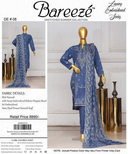 Bareeze Heavy Embroidered Karandi 3-PC