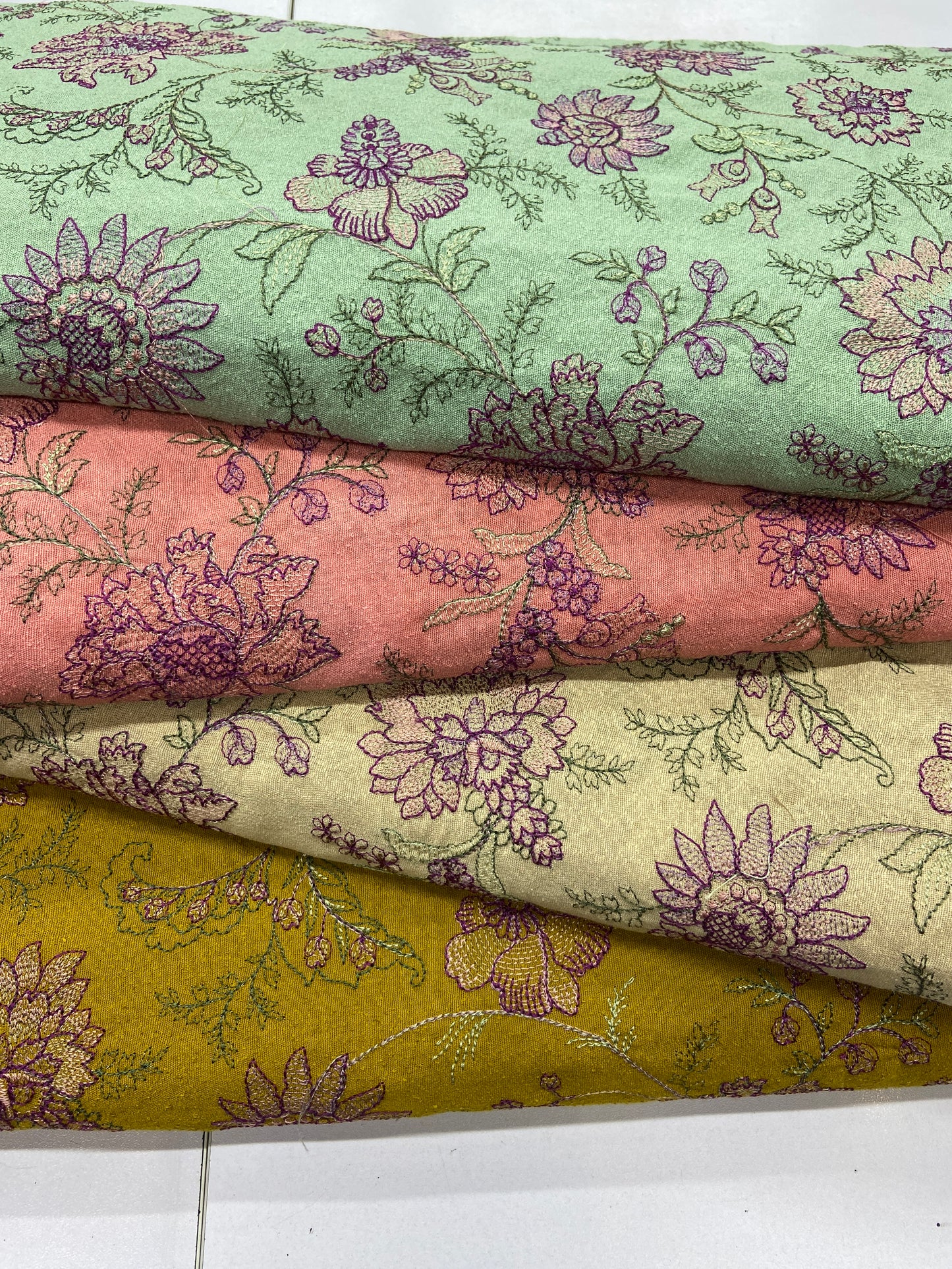 Pack of 4 – Bareeze Style Embroidered Karandi Fabric 2-PC