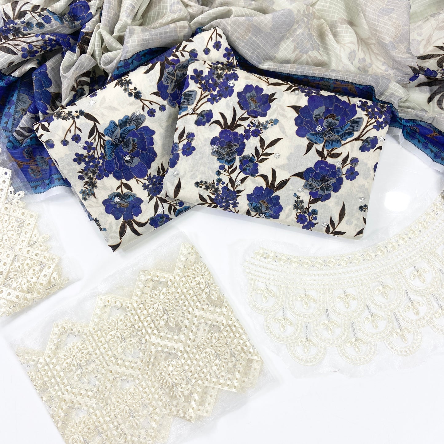 Parizad By Anaya Noor Digital Printed With Sequins Patches 3-PC