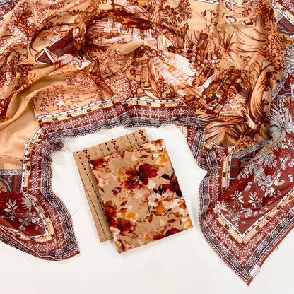 Reemse Digital Printed Banadora Lawn 3PC