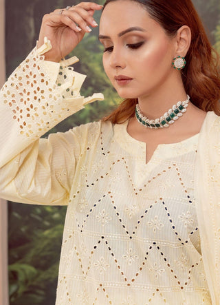 Cotton Kari By Anaya Noor Emb CK Lawn 3-PC