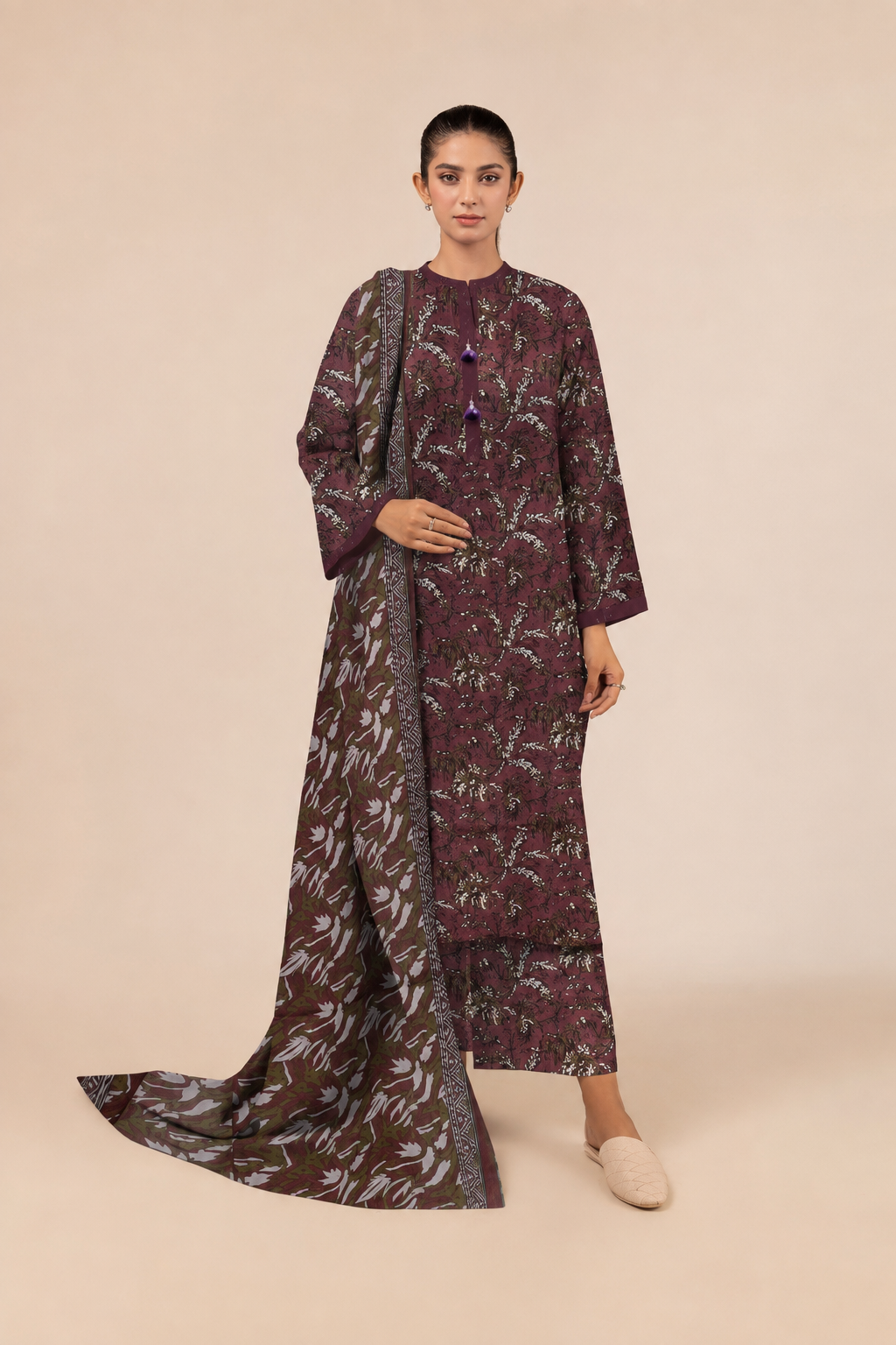 Sapphire Digital Printed Bana Dora Lawn 3PC