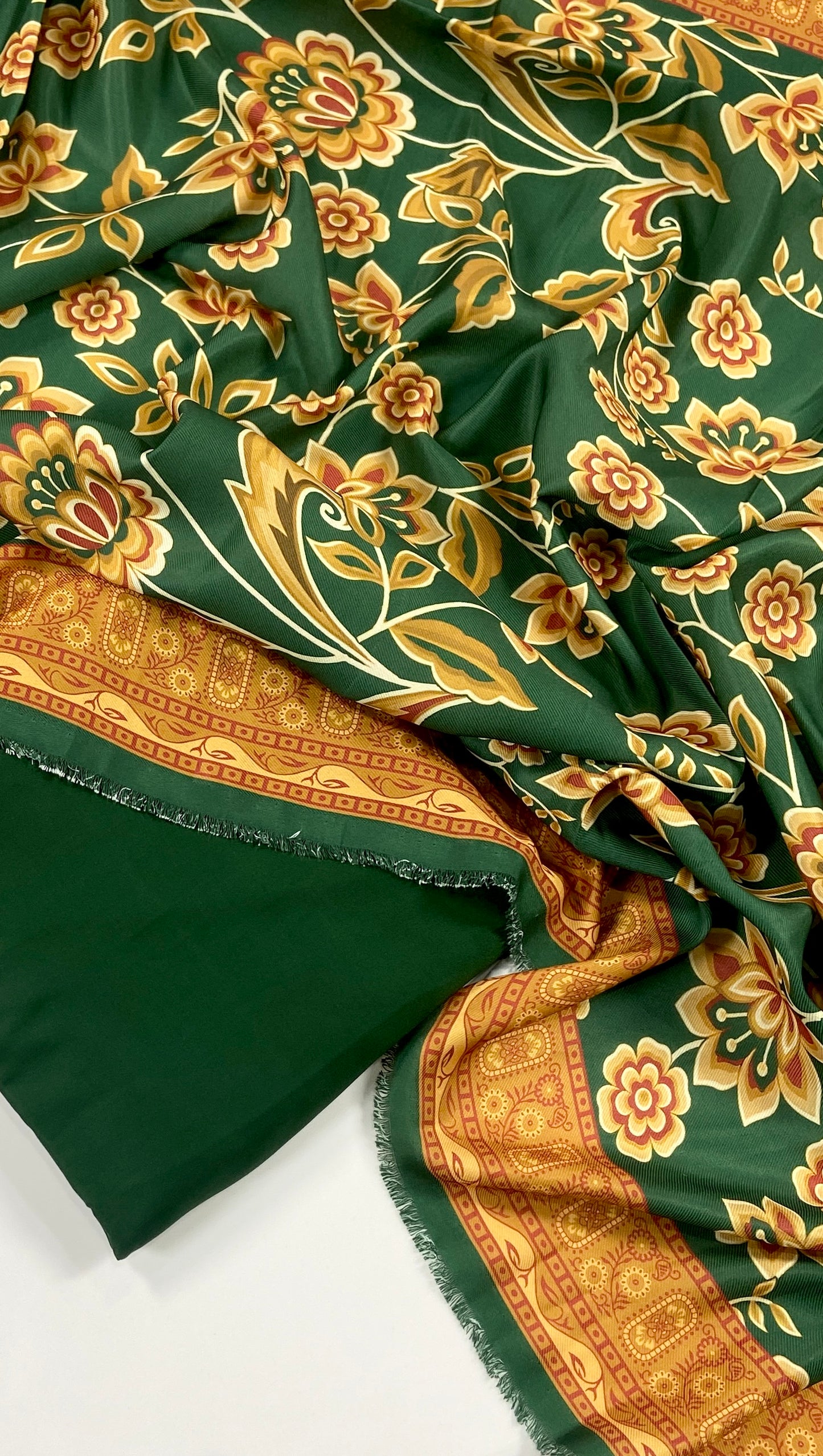 Maria B Linen Dyed Matching Suit With Wool Shawl-3PC