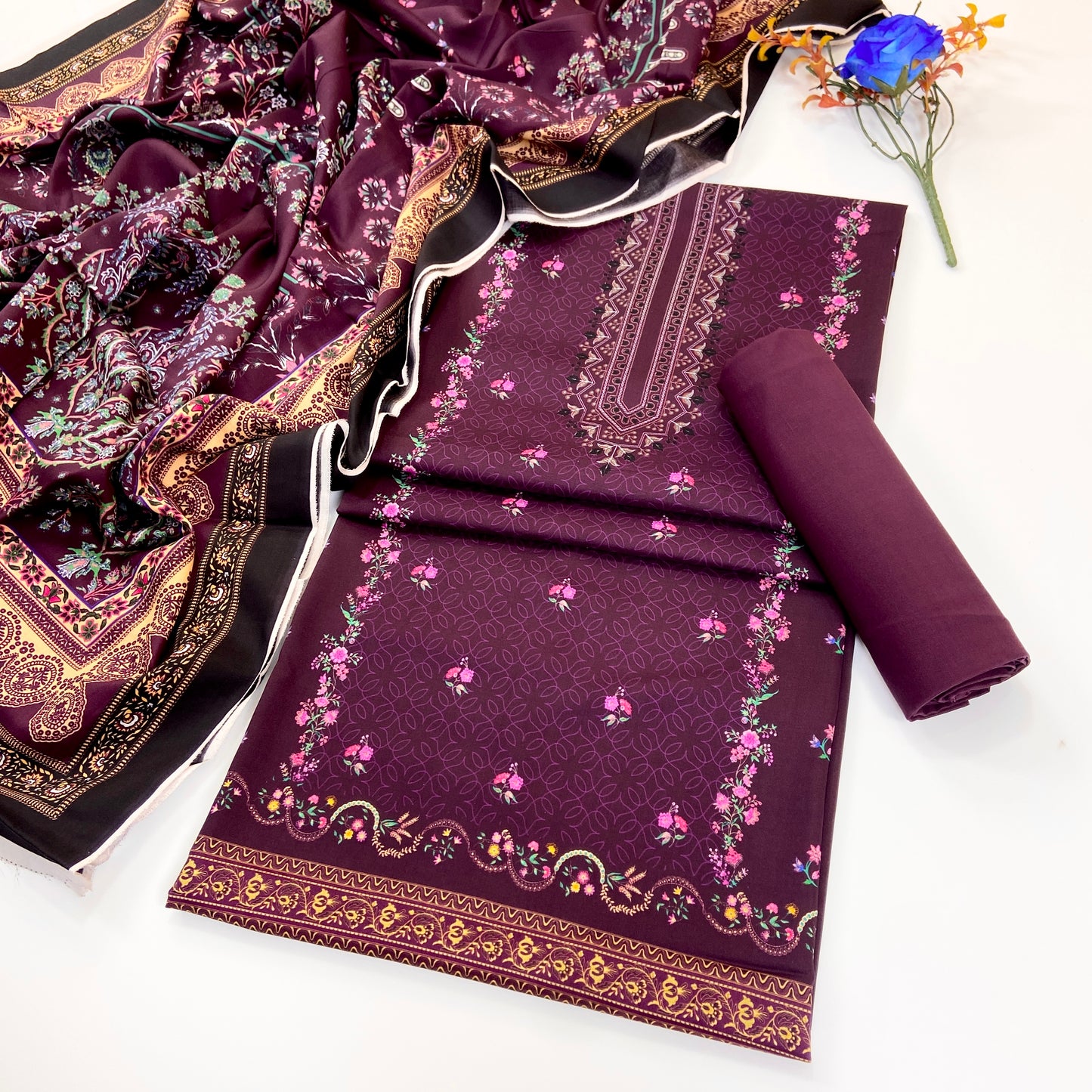 Mausummery Digital Printed Linen 3PC