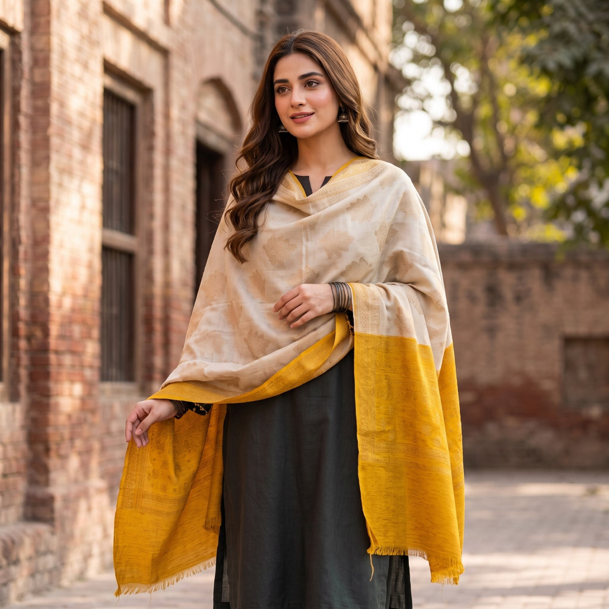 Charizma Velvet Jacaquard Shawls 1PC