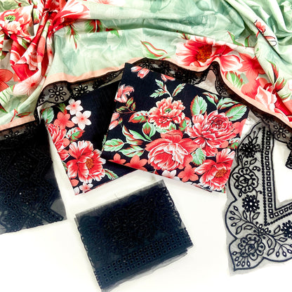 Iznik Emb Digital Printed Khaddar 3PC