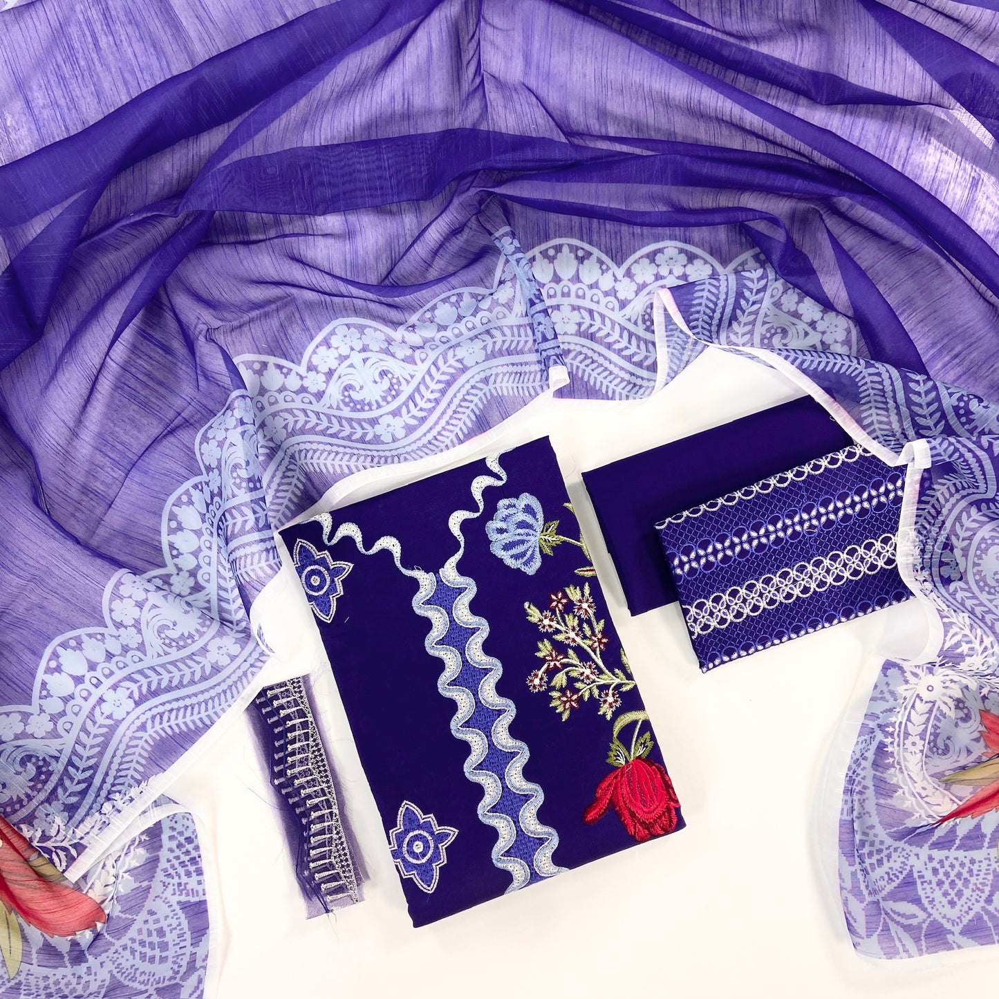 Crimson Luxury Embroidered Lawn 3PC