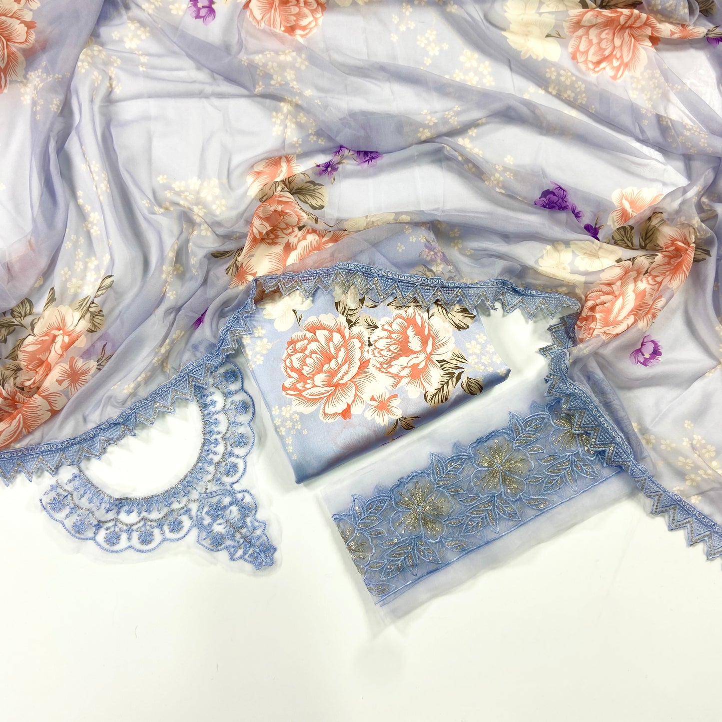 Iznik Premium Silk – With Organza Patches
