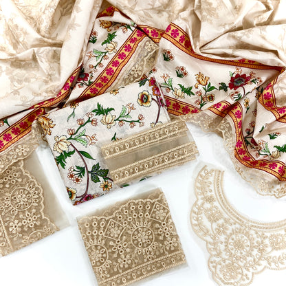 Farasha Emb Digital Printed Khaddar 3PC