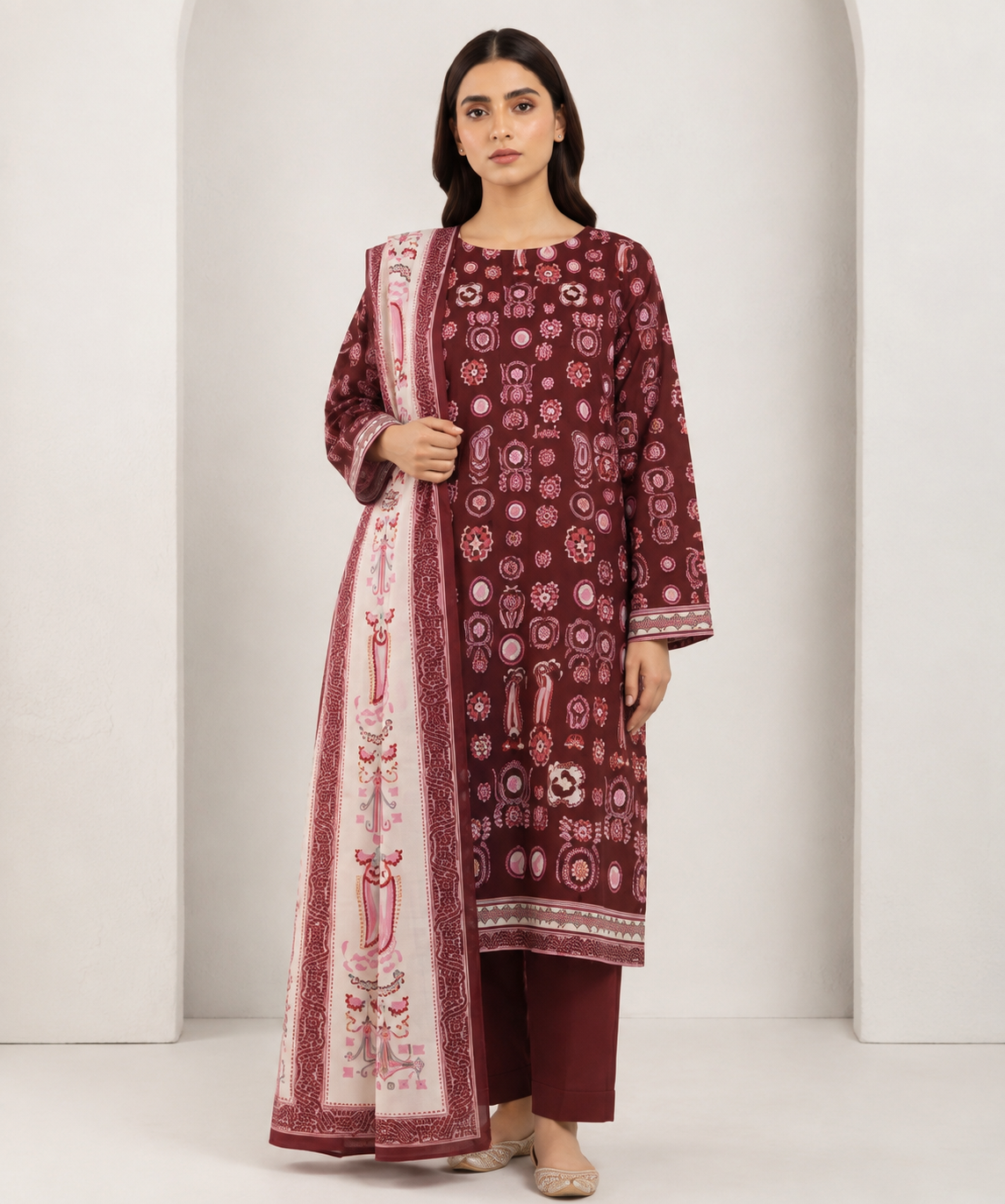 Anaya Digital Printed Linen 3PC