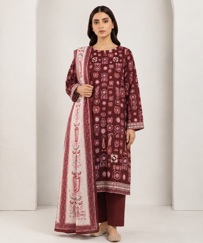 Anaya Digital Printed Linen 3PC