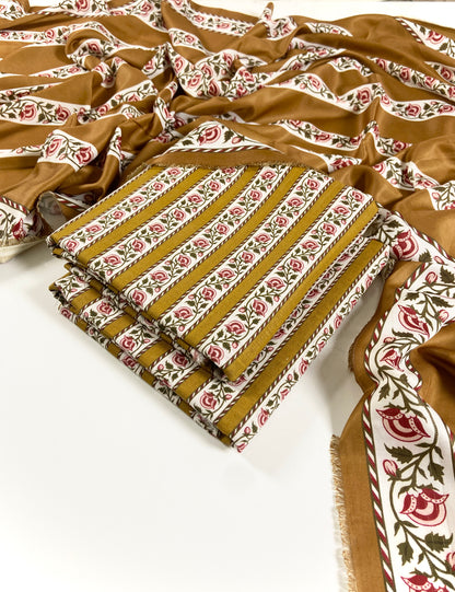 Bareeze Digital Printed Slub Khaddar 3PC