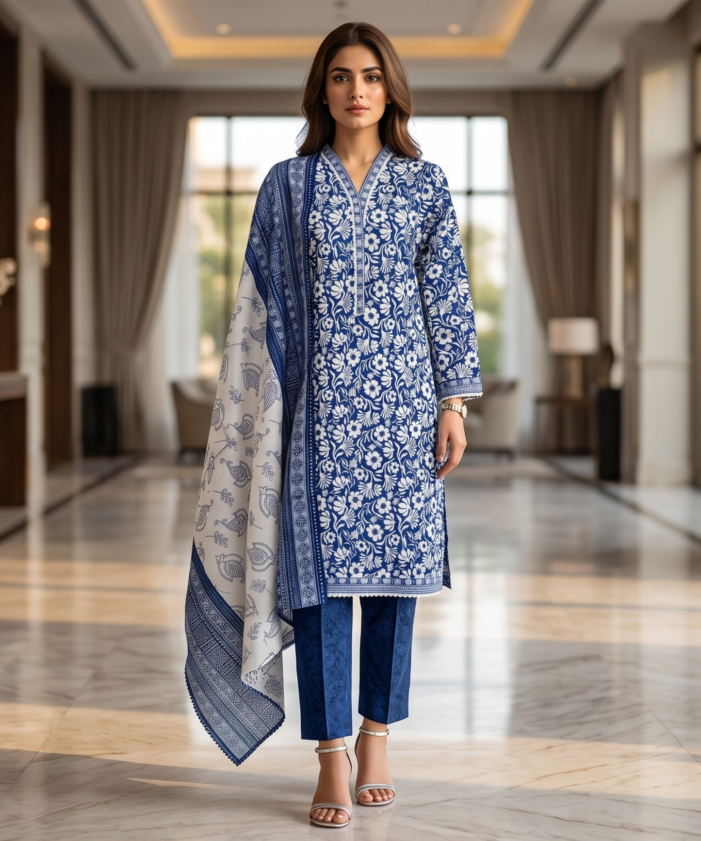 Bin Saeed Digital Printed Lawn 3PC