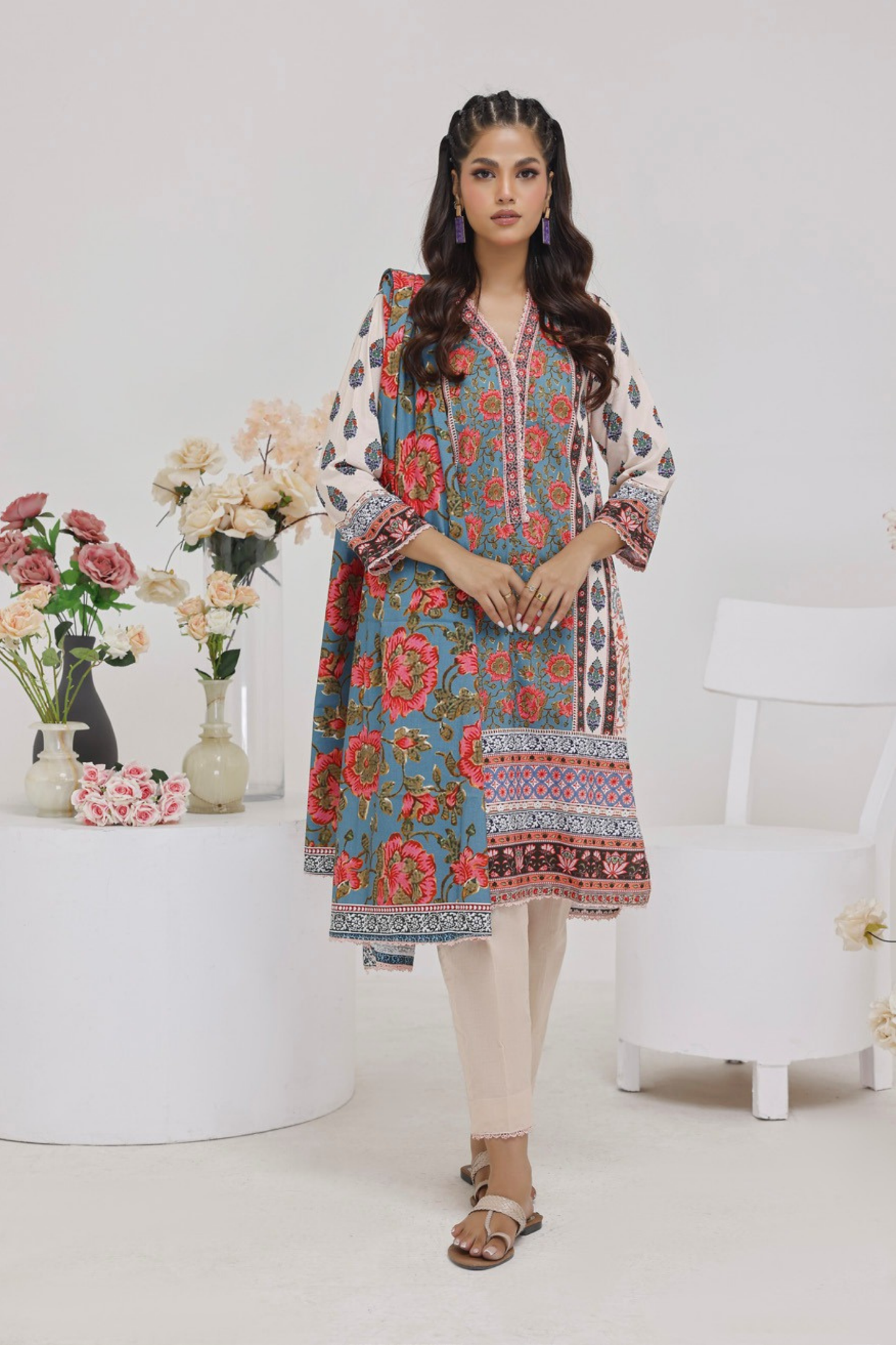 Salina Digital Printed Linen 3PC