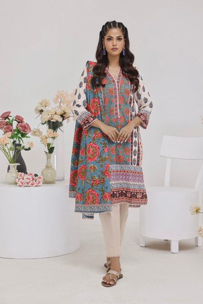 Salina Digital Printed Linen 3PC