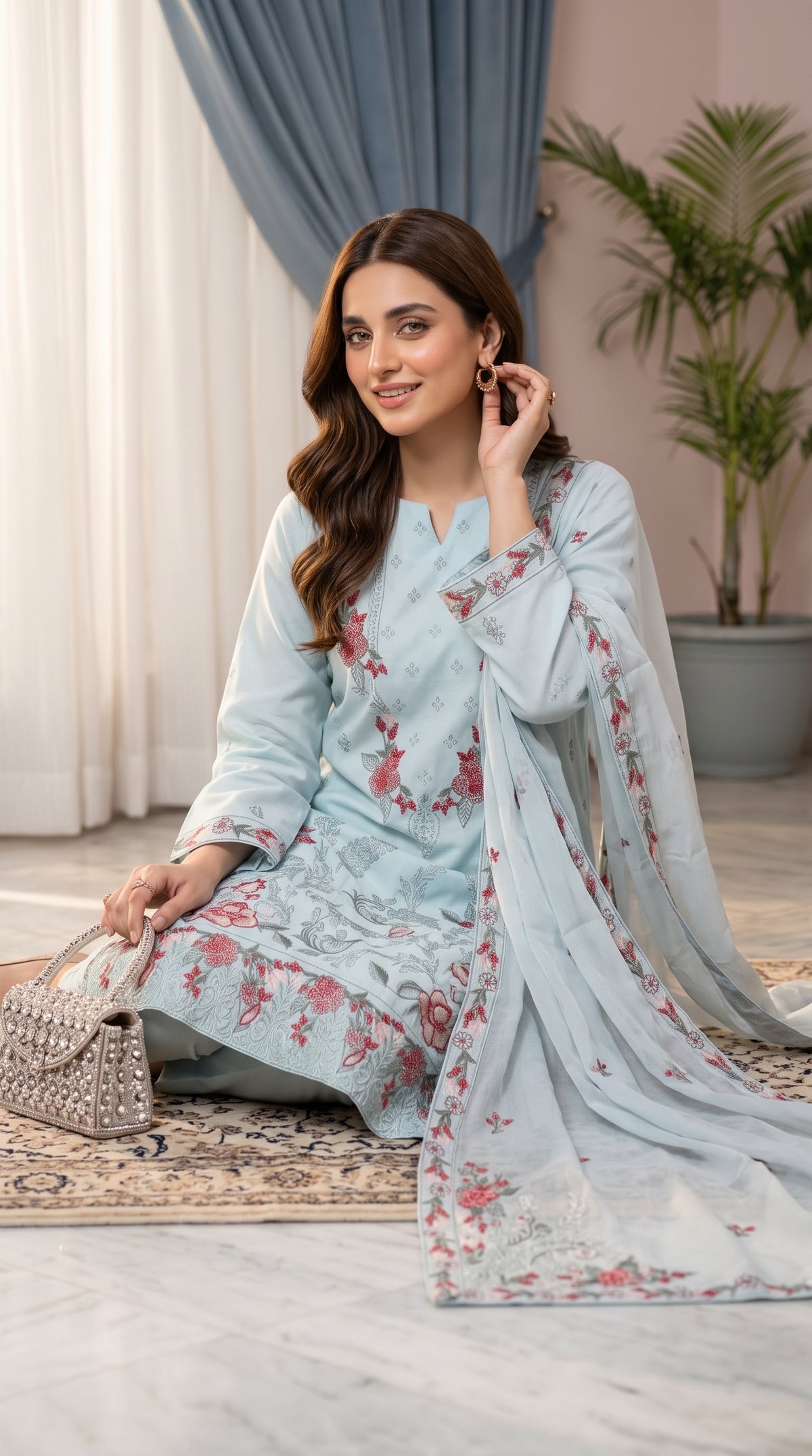 Halima By Anaya Noor Premium Emb Viscose 3PC