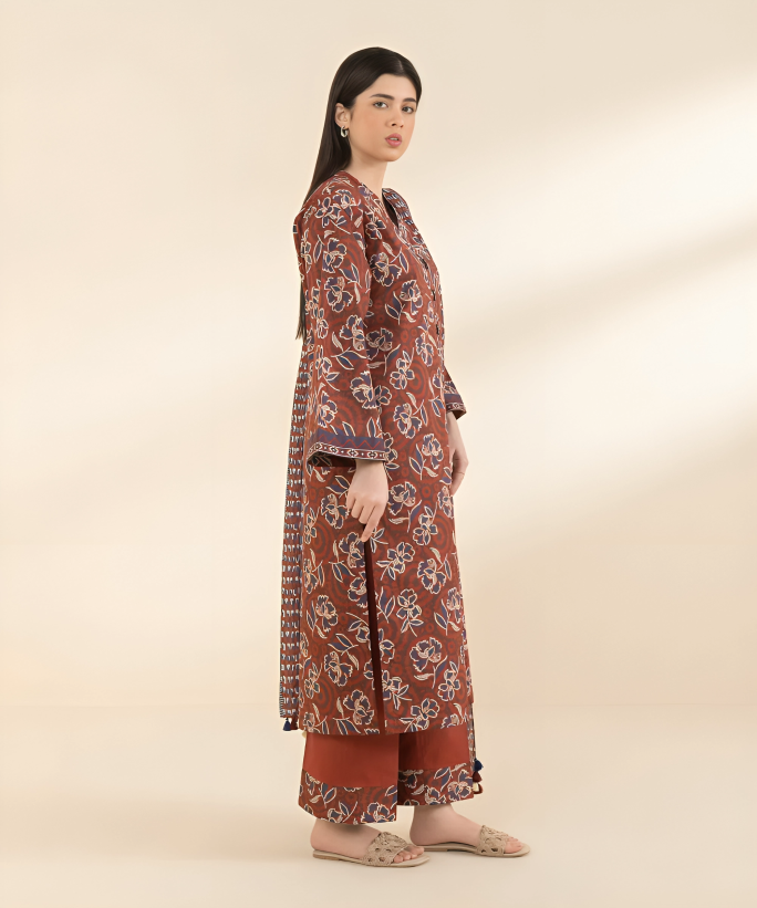 Sapphire Digital Printed Linen 3-PC
