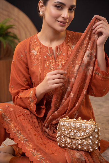 Kehkashan By Anaya Noor Fully Emb Viscose 3PC