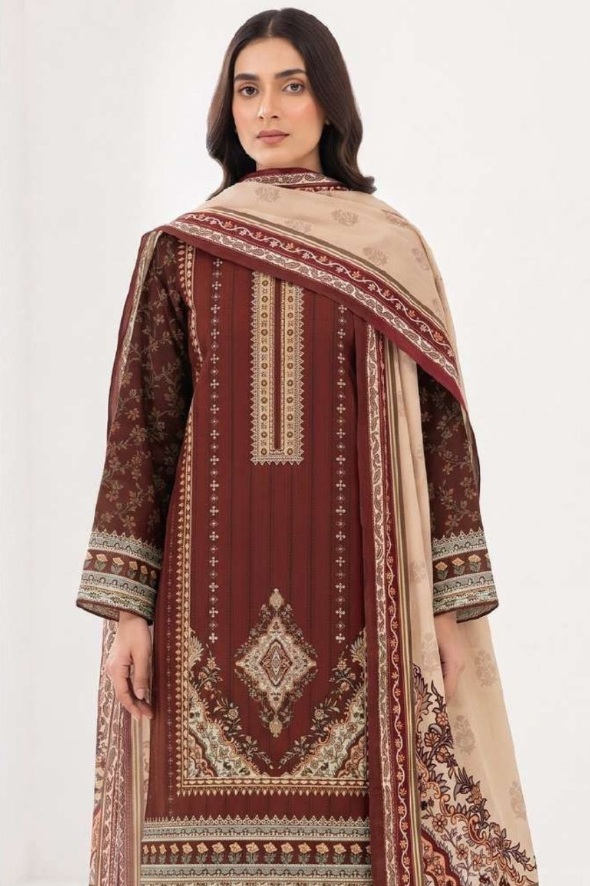 Anaya Digital Printed Linen 3PC