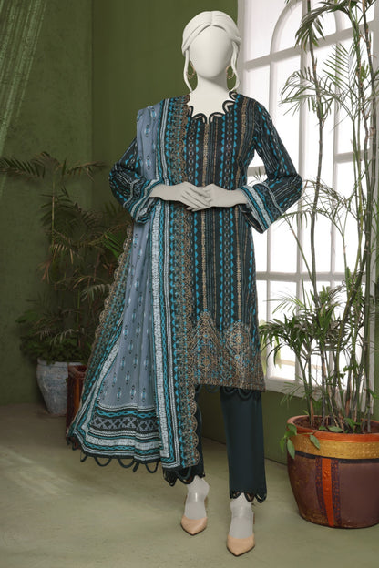 Almeerah Emb & Printed Lawn 3PC
