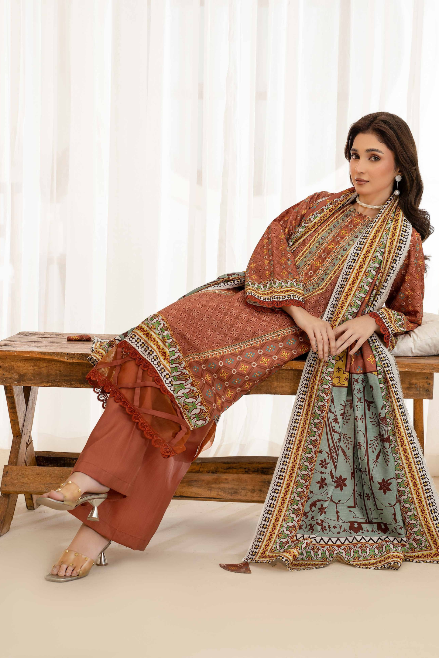 Esha Eshal by Bin Ilyas Premium Printed Viscose 3PC