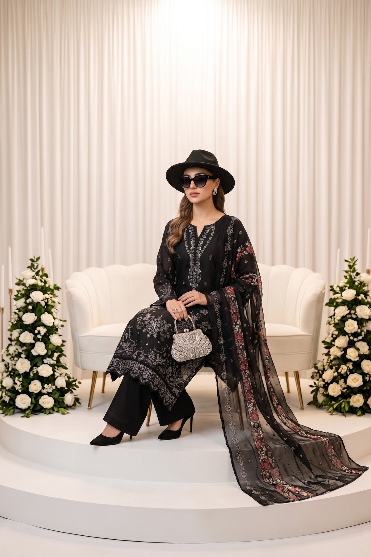 Lazer Kari By Anaya Noor Emb Viscose 3PC