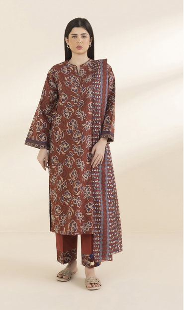 Sapphire Digital Printed Linen 3-PC