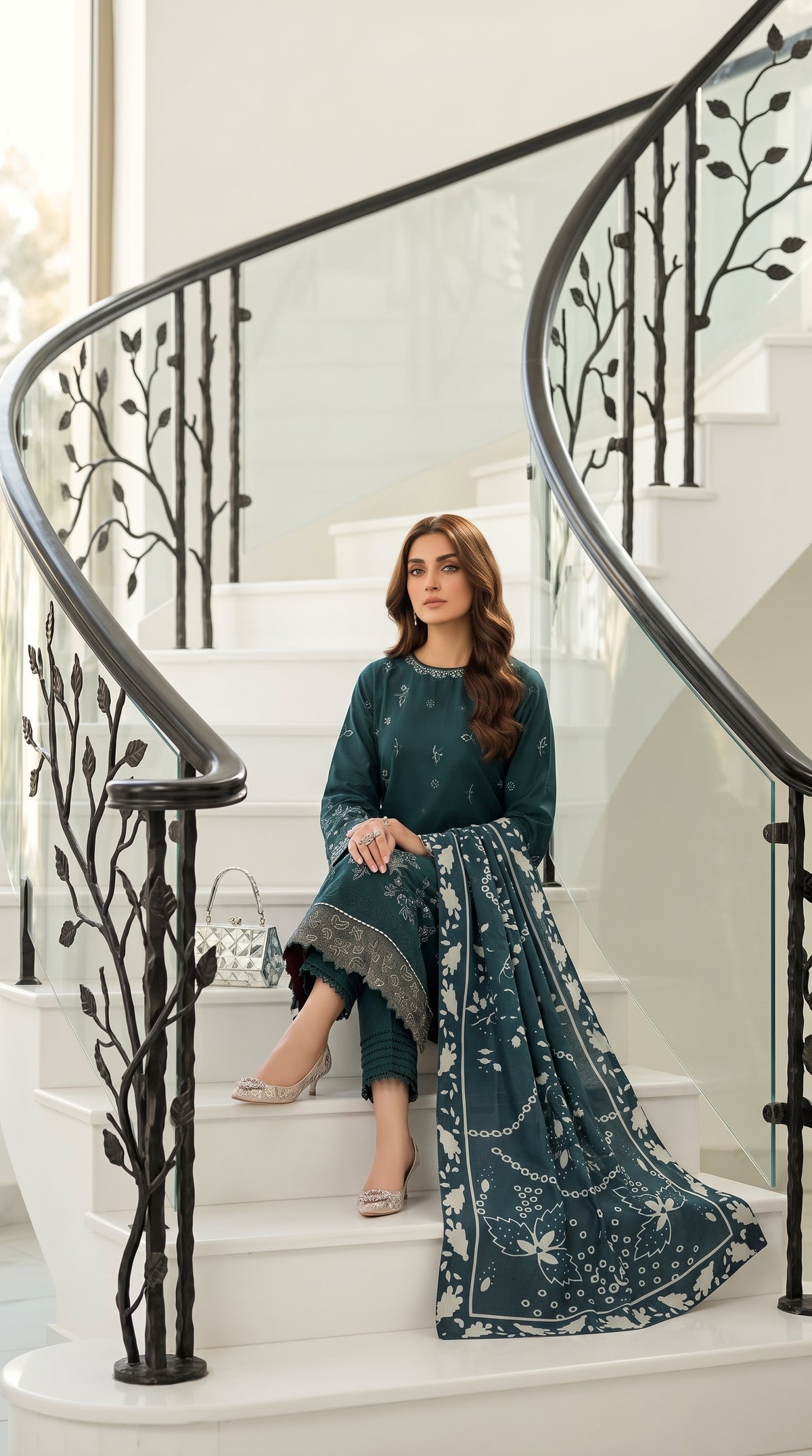 Areesha By Anaya Noor Heavy Emb Khaddar 3PC