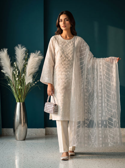 White Rose By Anaya Noor Emb Viscose 3PC
