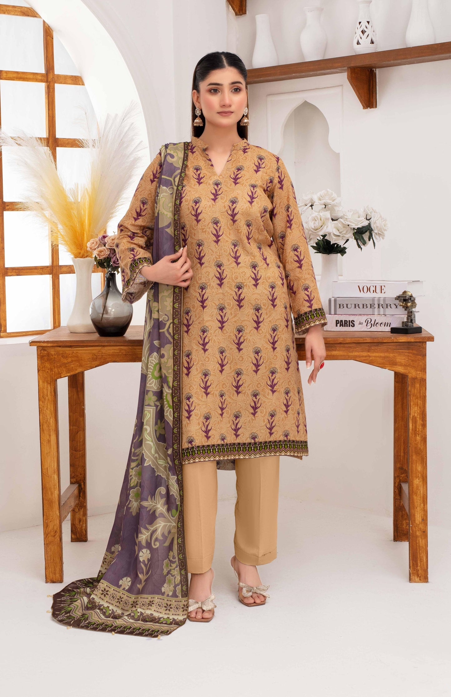Mehar By Fiza Noor Printed Khaddar 3PC