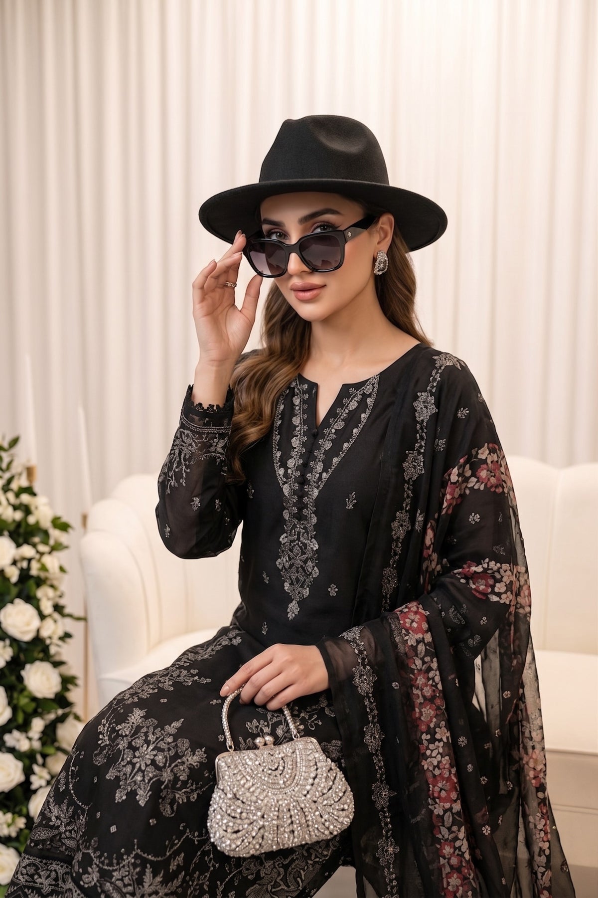 Lazer Kari By Anaya Noor Emb Viscose 3PC