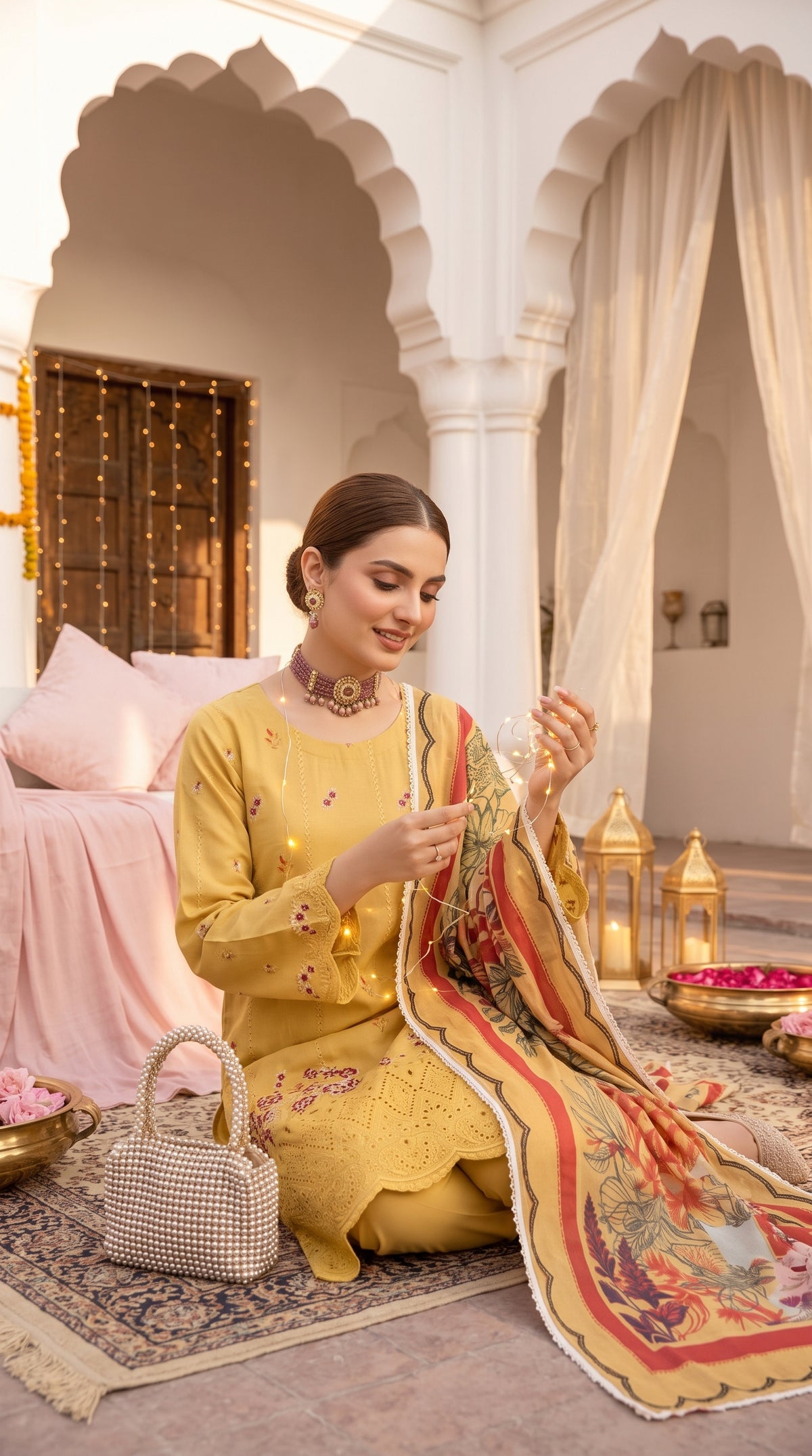 Hurab By Anaya Noor Heavy Emb Viscose 3PC