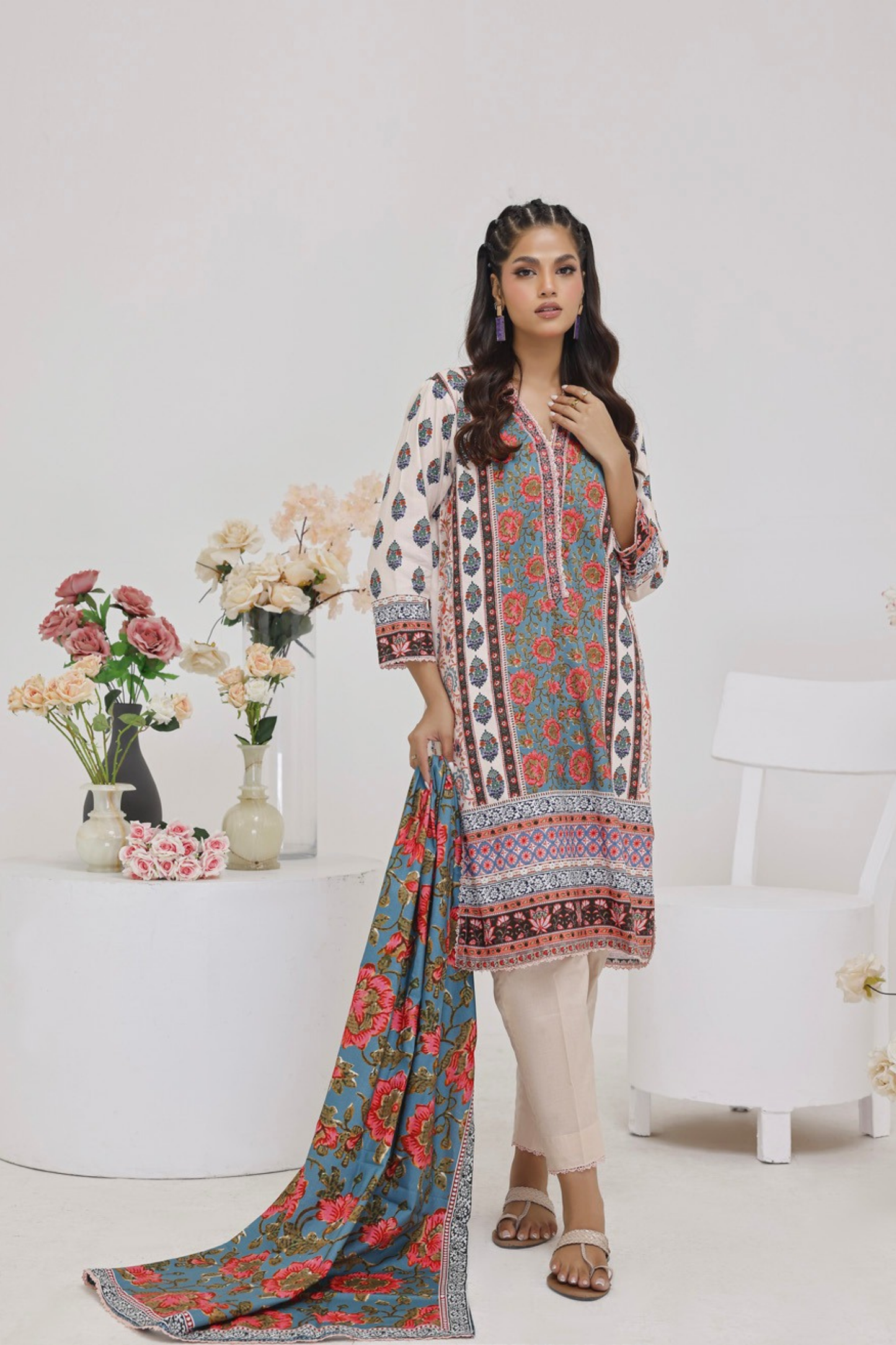 Salina Digital Printed Linen 3PC