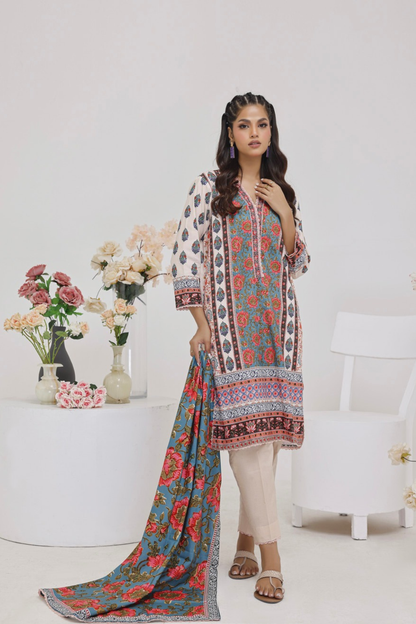Salina Digital Printed Linen 3PC