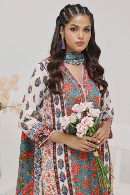 Salina Digital Printed Linen 3PC