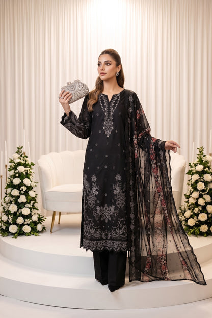 Lazer Kari By Anaya Noor Emb Viscose 3PC