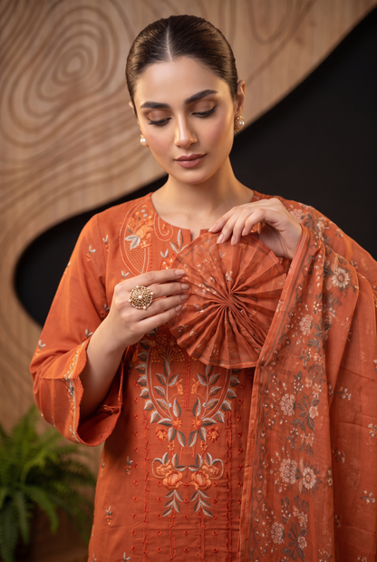 Kehkashan By Anaya Noor Fully Emb Viscose 3PC